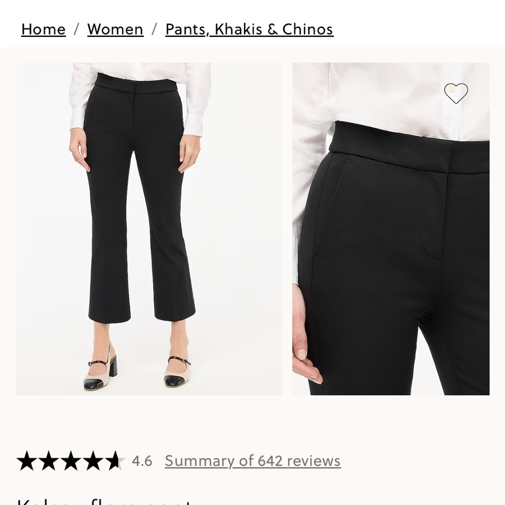 J. Crew Black Cropped Ankle Pants